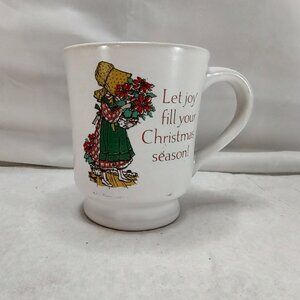 1980 Holly Hobbie Christmas Keepsake Mug Stoneware Vintage